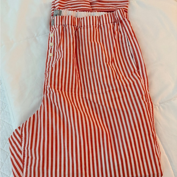 J Crew women’s Red and White Striped Pajama Set - Picture 3 of 6